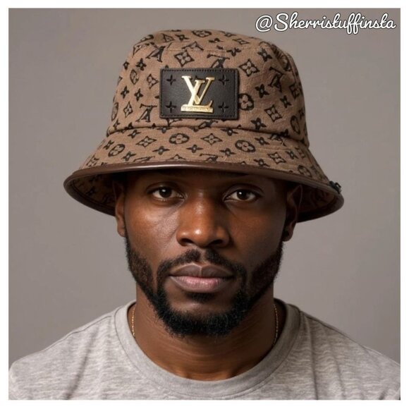 NWT New Louis Vuitton LV Monogram Bucket Hat Brown/Black Designer Logo O/S - Picture 1 of 13